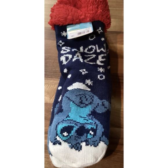 Disney Stitch Sherpa Lined One Size Fits Soft Non-Slip and Stitch Ankle Socks - Picture 5 of 6